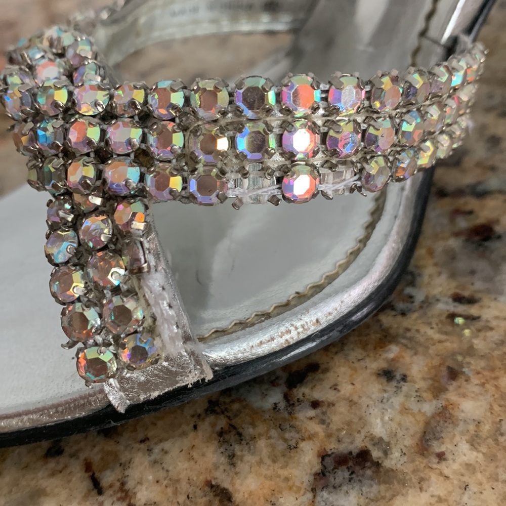 Nina silver heels with embellishments - Picture 9 of 12